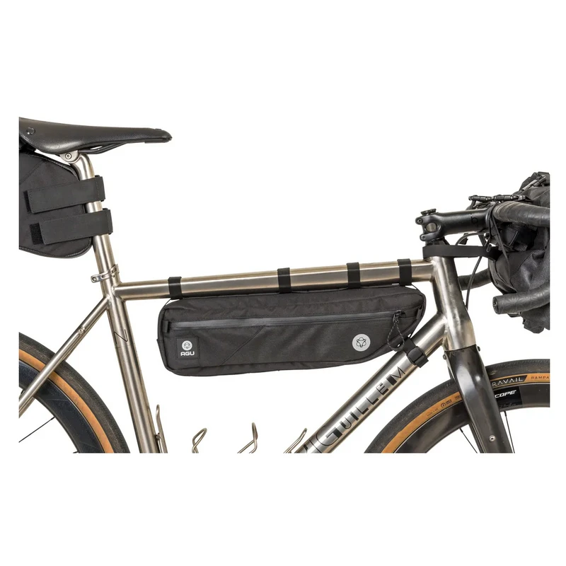 Borsa Orizzontale Al Telaio Bikepacking AGU VENTURE 4 Litri Nera MEDIUM HI-VIS 12 Borsa Orizzontale Al Telaio Bikepacking AGU VENTURE 4 Litri Nera MEDIUM HI-VIS - immagine 10